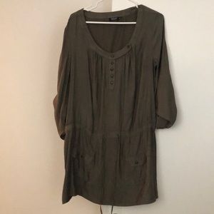 Forest green baby doll long sleeve